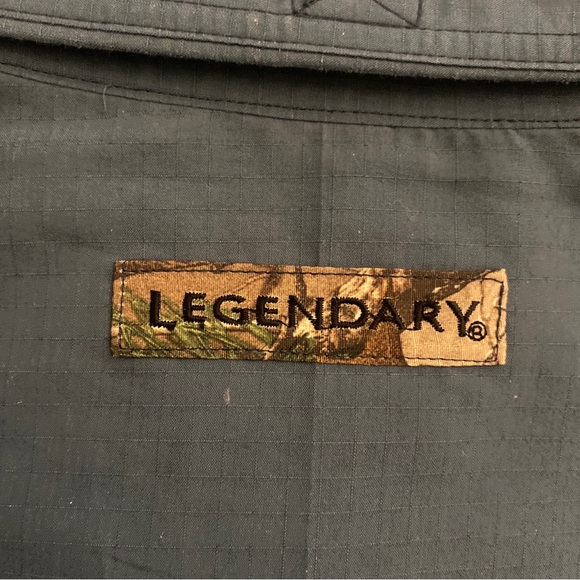 Legendary Whitetails Men's XL Blue Long Sleeve Button Up Shirt Camo Flip Cuff. - Picture 9 of 13